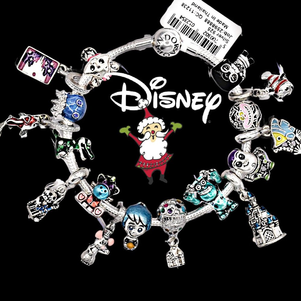 Pandora Bracelet with Disney Pixar Themed Charms